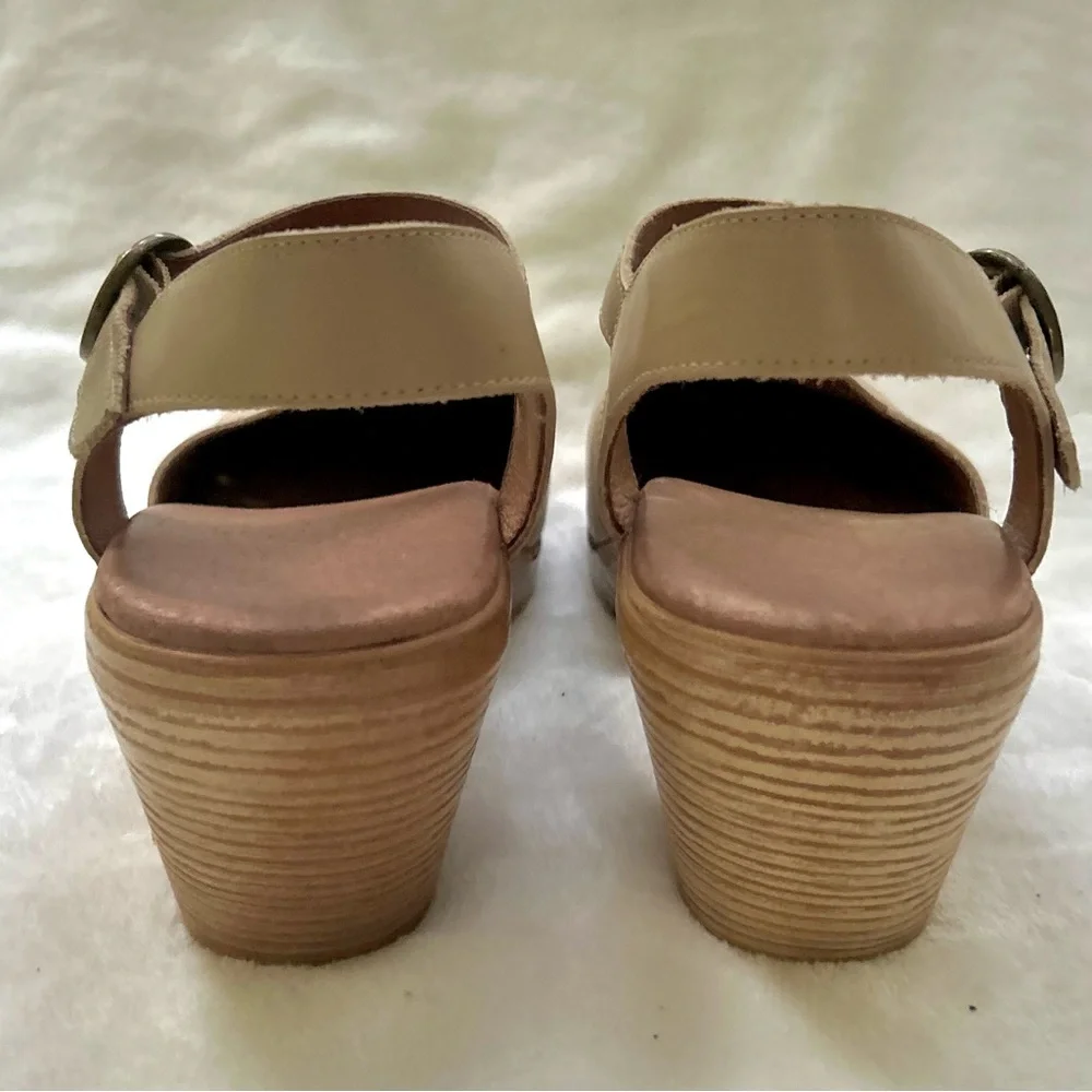 Dansko Tan Leather Mary Jane Clogs - Picture 8 of 14
